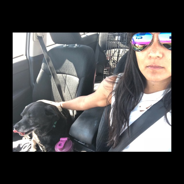 Natalie and her dog Piccolo